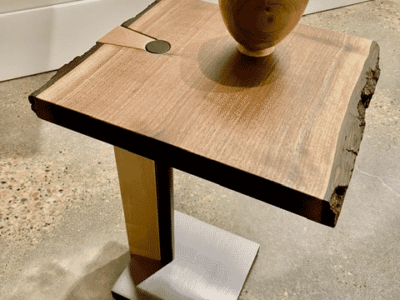 Live Edge End Table
Walnut, Wenge, Maple w/ Steel Base
  SOLD