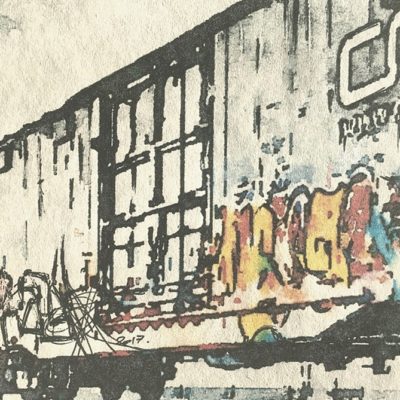 CN Train Graffiti
Mixed Media – Drawing & Watercolour
4.4" x 3"
