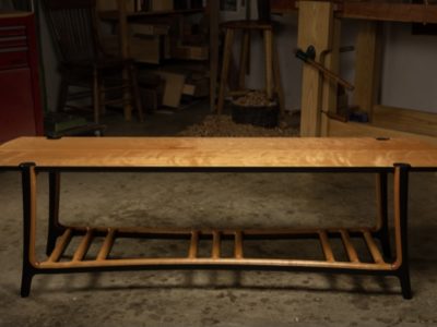 Borderline Series: Bench Cherry Hardwood / Black Milk paint, oil finish
60”(L) x 14”(W) x 18”(H) approx.