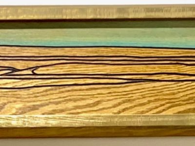 “Beyond the Blue Horizon”
A Prairie Seen #62
6.25” x 31.75”
Red Oak Veneer with Stain and Lacquer