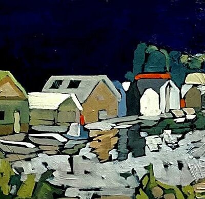Boathouses
Oil on Wood Panel
12” x 18”