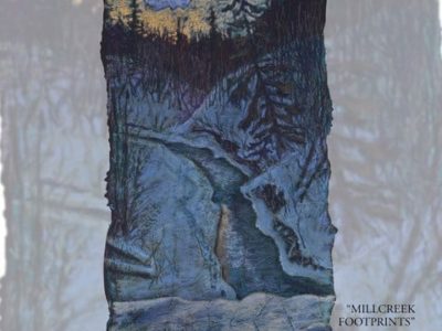 Millcreek Footprints
Soft pastel on prepared acrylic base
11" x 20"
 2022