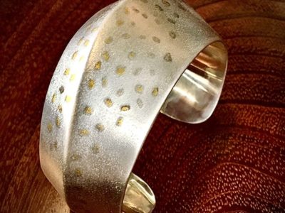 Sterling Silver Cuff with 22kt Gold