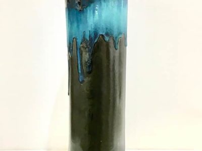 Tall Turquoise Vase
Shino Glazed Pottery
19” Tall