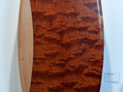 Bubinga Wall Cabinet, Bubinga and Maple. SOLD