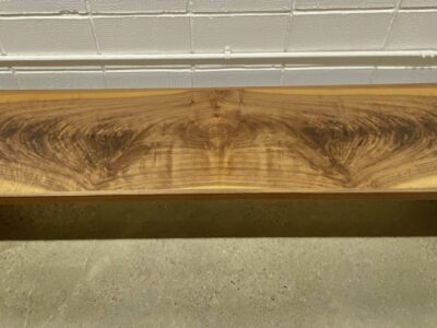 Hall Bench, Walnut & Walnut Root, 65 ½” L x 17” H x 15 ¼” W, 2023